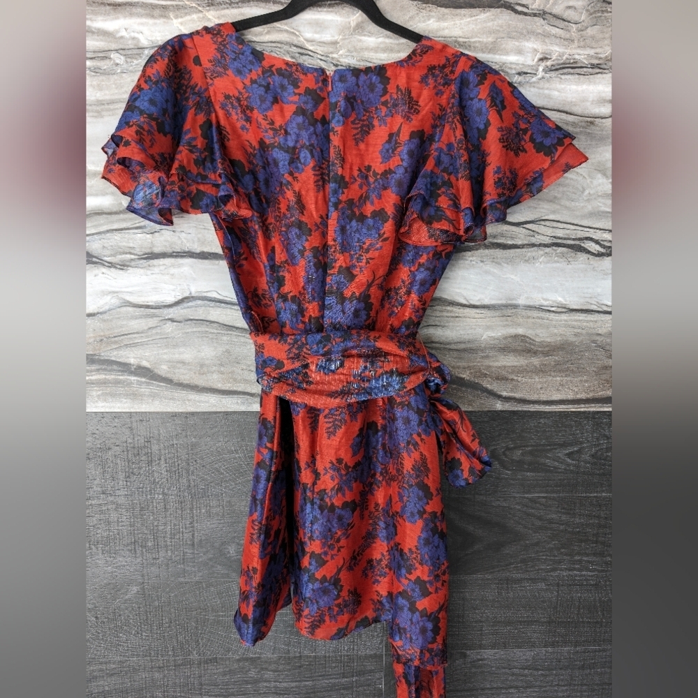 La Maison Talulah Show mme Love Mini Dress Floral Print Silk Blend Size S - Picture 3 of 6
